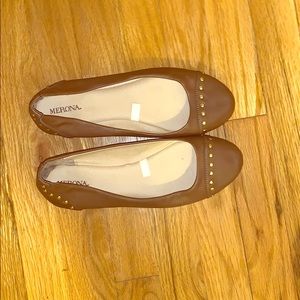 Brown and gold flats